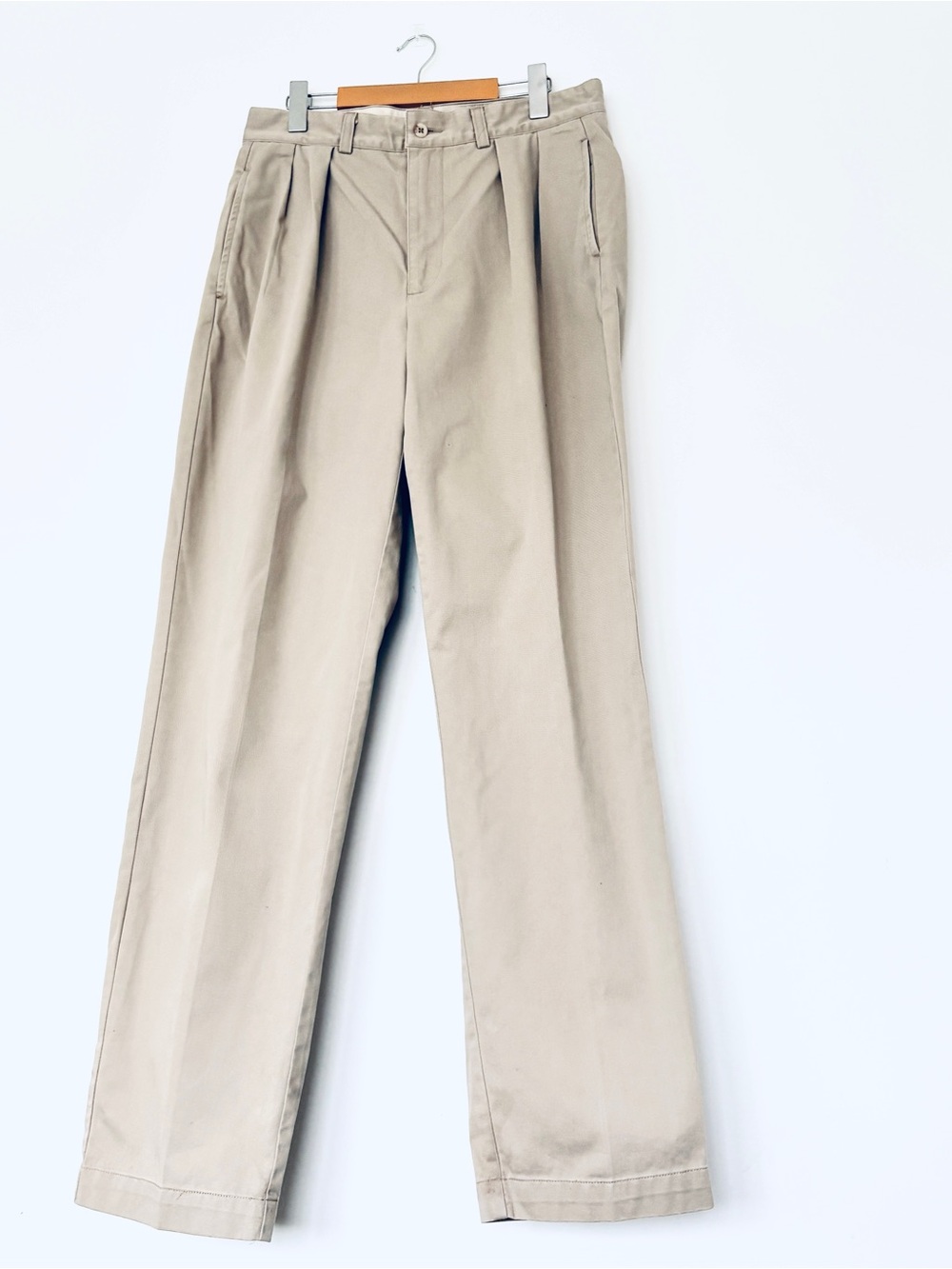 Vintage Polo Ralph Lauren Men's Pleated Chino Pants in Beige 32x34